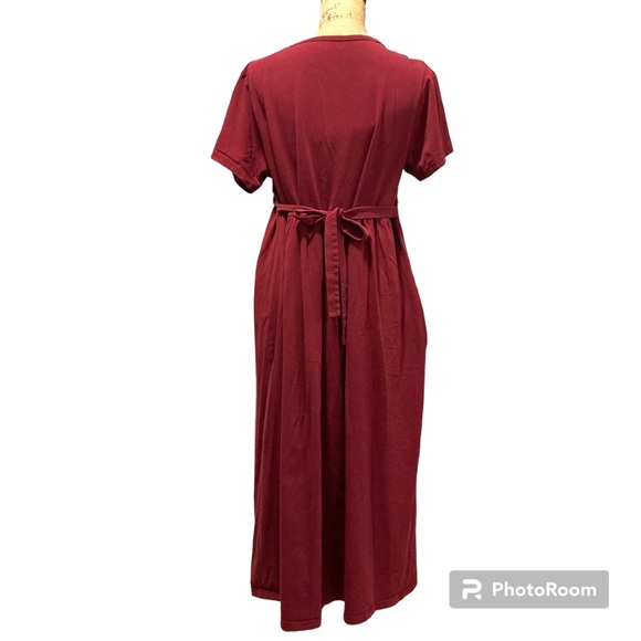 Samaya Maternity breastfeeding dress, Maxi dress, XL, burgundy, India - Picture 2 of 6